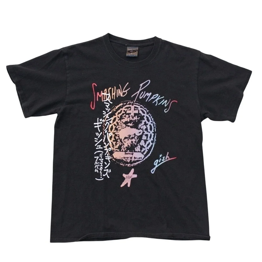 Smashing Pumpkins x HUF Gish Graphic Tee Black Band Shirt Mens Medium‎
